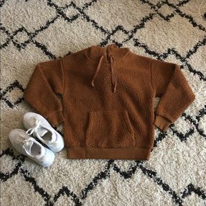 American Eagle Women's Brown Teddy Sweater Size Small